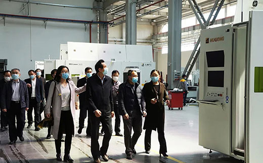 苏州市副市长蒋来清等向导调研新葡的京集团350vip8888机械人智能装备工业基地